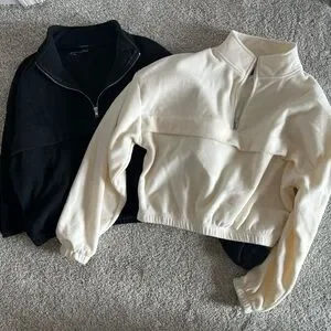 1/4 zip crop fleece